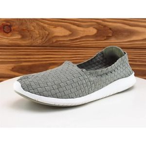 Idealogy Size 7.5 Slip-On‎ Gray Fabric Medium (B, M) Slip On Women